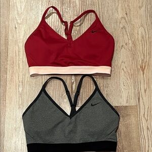 Nike Indy
Women's Light-Support Padded V-Neck Sports Bras Gray Red Black Size M